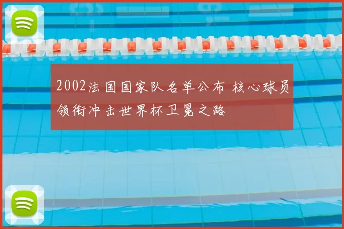 2002法国国家队名单公布 核心球员领衔冲击世界杯卫冕之路