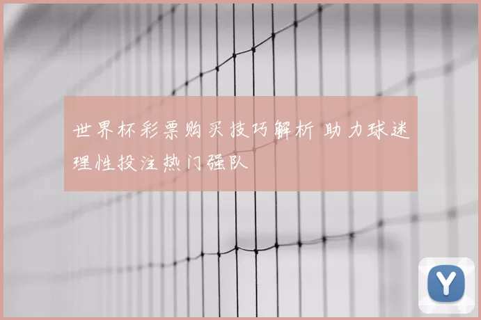 世界杯彩票购买技巧解析 助力球迷理性投注热门强队